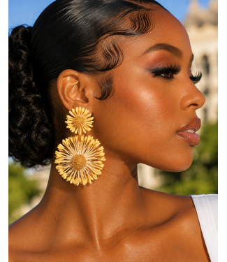 Blooming Beauty Earrings - Yellow