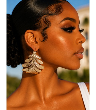 Golden Hour Glam Earrings - Gold