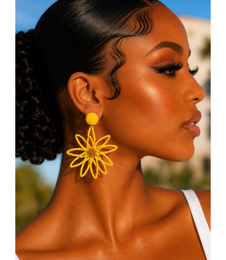 Sweet Magnolia Earrings - Yellow