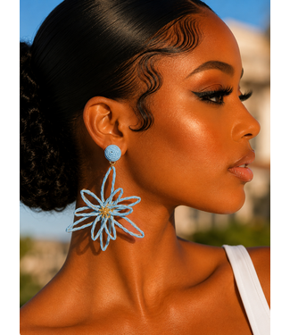 Sweet Magnolia Earrings - Blue