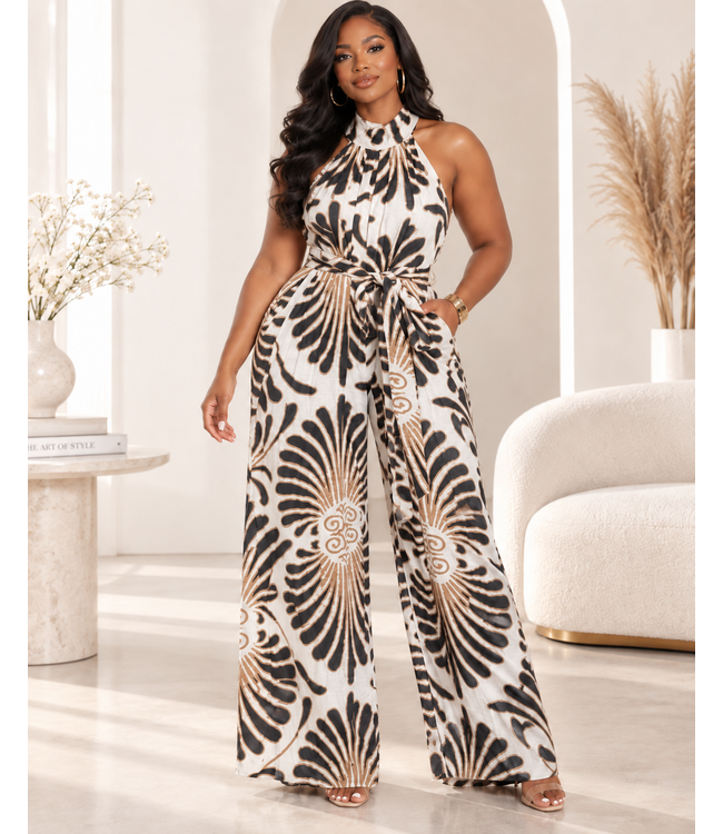 Cover Your Tracks Wide Leg Jumpsuit
