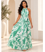 Botanical Breeze Maxi Dress  - Green