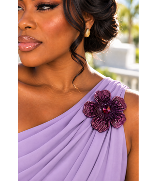 Bloom & Bling Brooch & Hair Pin - Purple