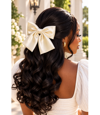 A Girl's Girl Hair Bow - Ivory