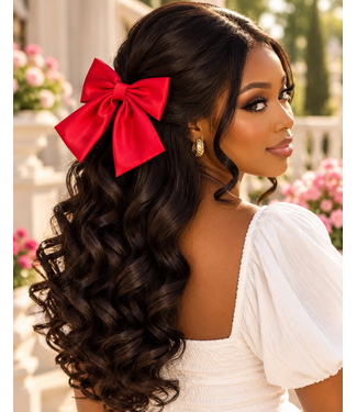 A Girl's Girl Hair Bow - Red
