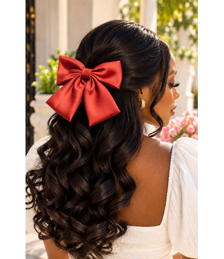 A Girl's Girl Hair Bow - Coral