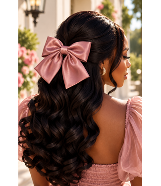 A Girl's Girl Hair Bow - Mauve