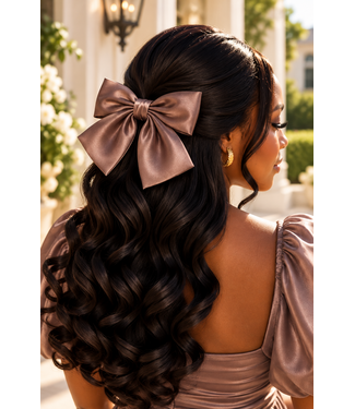 A Girl's Girl Hair Bow - Mocha