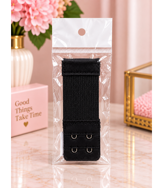 Two Hook Bra Strap Extender - Black