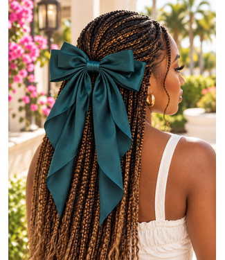 Pretty Girl Era Hair Bow - Emerald