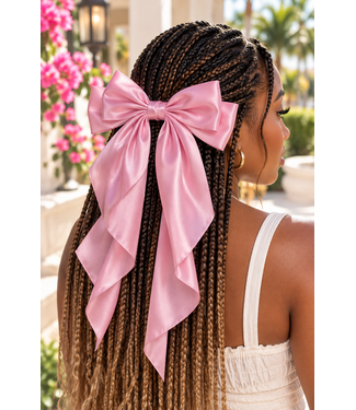 Pretty Girl Era Hair Bow - Light Pink