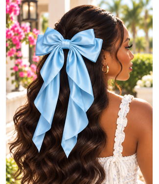 Pretty Girl Era Hair Bow - Light Blue