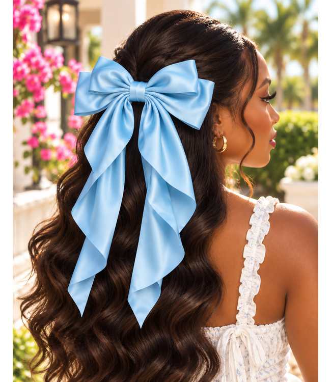 Pretty Girl Era Hair Bow - Light Blue
