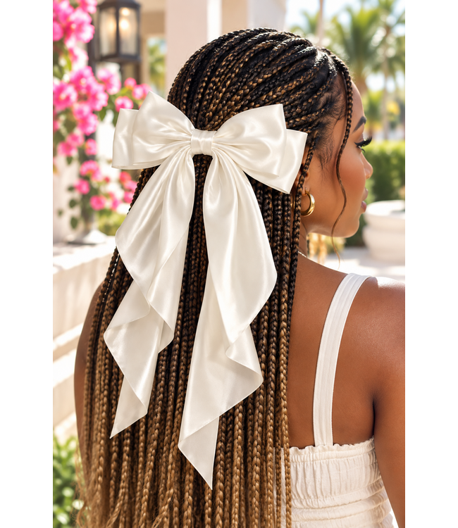 Pretty Girl Era Hair Bow - Ivory