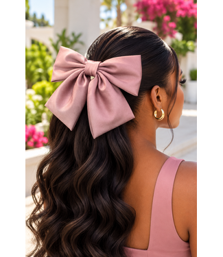 A Girl's Girl Hair Bow - Dusty Pink