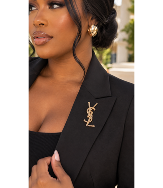 YSL Brooch - Antique Gold