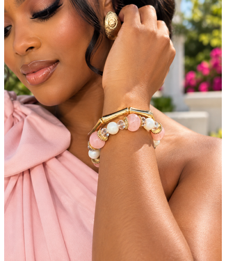 Soft Life 2PC Bracelet Set - Light Pink