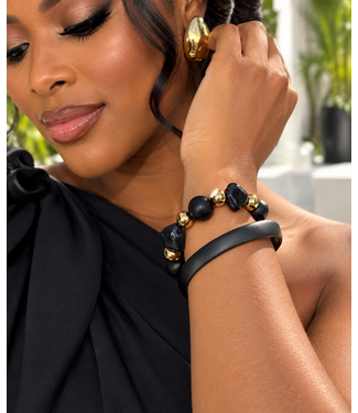 Weekend Mood 2PC Bracelet Set - Black