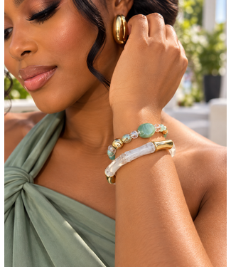 Pretty Things 2PC Bracelet Set - Aqua