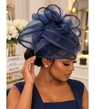 Grand Duchess Fascinator - Navy