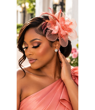 Lady Prestige Fascinator & Corsage - Peach