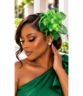 Lady Prestige Fascinator & Corsage - Green