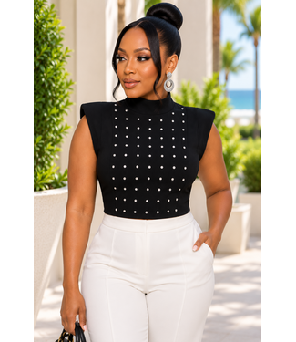 High Rolling Studded Top