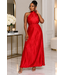 Rich Romance Pleated Midi Dress RED