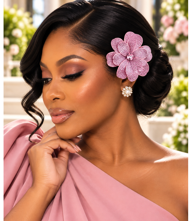 Evening Edit Brooch & Hair Clip - Pink