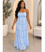 Free Spirit Crochet Maxi Dress - Blue