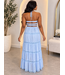 Free Spirit Crochet Maxi Dress - Blue