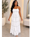 Free Spirit Crochet Maxi Dress - White