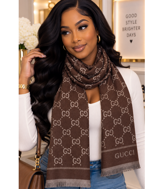 Gucci Luxe Scarf - Chocolate