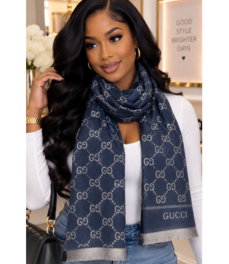 Gucci Luxe Scarf - Navy