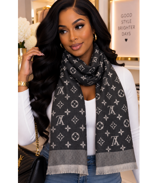 LV Luxe Scarf - Black