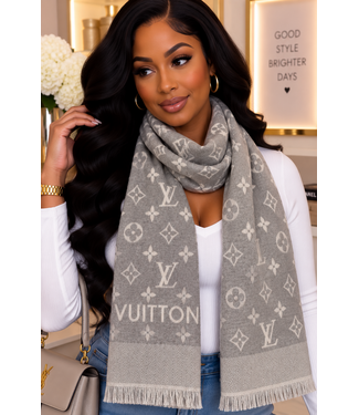 LV Luxe Scarf - Grey