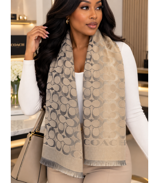 Coach Luxe Scarf - Khaki