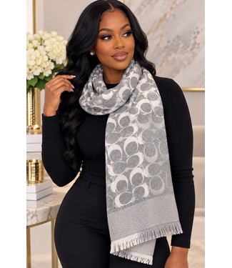 Coach Luxe Scarf - Silver