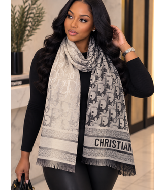 Dior Luxe Scarf - Silver/Ivory