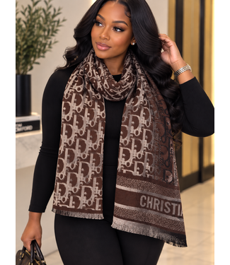 Dior Luxe Scarf - Chocolate