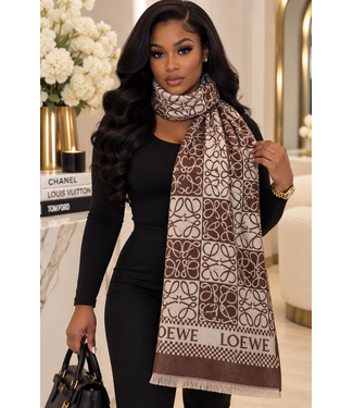 Loewe Luxe Scarf - Chocolate