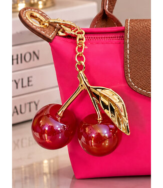 Cherry Supreme Bag Charm - Red Iridescent