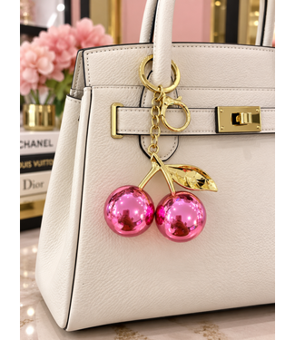 Cherry Supreme Bag Charm - Purple