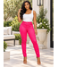 KICK IT WITH ME HIGH RISE SKINNY JEANS - FUCHSIA