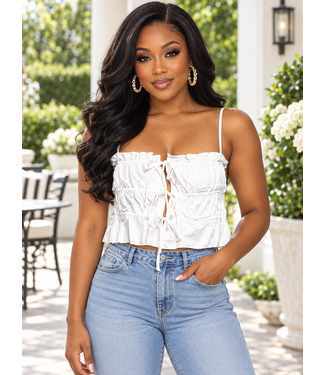 CLOSE TO ME BOW TIE CROP TOP