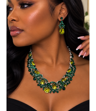 Slow Dance Necklace Set - Emerald