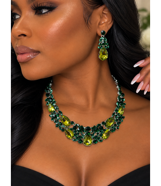 In A Maze Necklace Set - Emerald