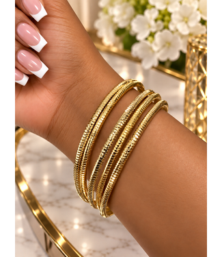 Shake It Up Bangles - Gold