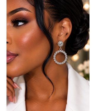 Opal Glow Earrings - Silver