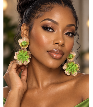 Secret Garden Earrings - Green